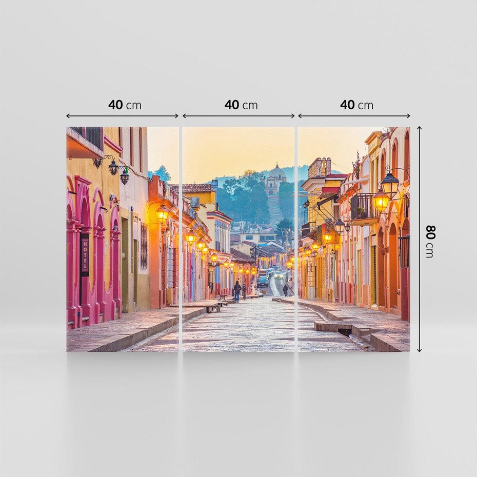 Obraz na płótnie 120x80 - W stronę marzycielskich horyzontów - włoska uliczka, wieczór