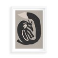 Plakat w ramie 50x70 - Migotliwe Echa Skandynawii - skandynawska sztuka, lis - rama biała