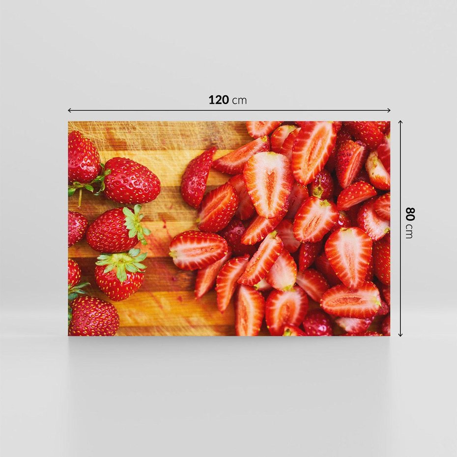 Obraz na płótnie 120x80 - Truskawki - Smak Lata w Owocowym Ogrodzie - truskawki, owoce