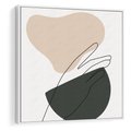 Obraz w ramie 80x80 - Rozkwitająca Opowieść - szkic jedną linią, one lone - rama biała