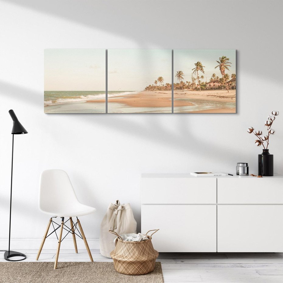 Obraz na płótnie 90x30 - Ukojenie na Plaży - fotografia, rajska plaża