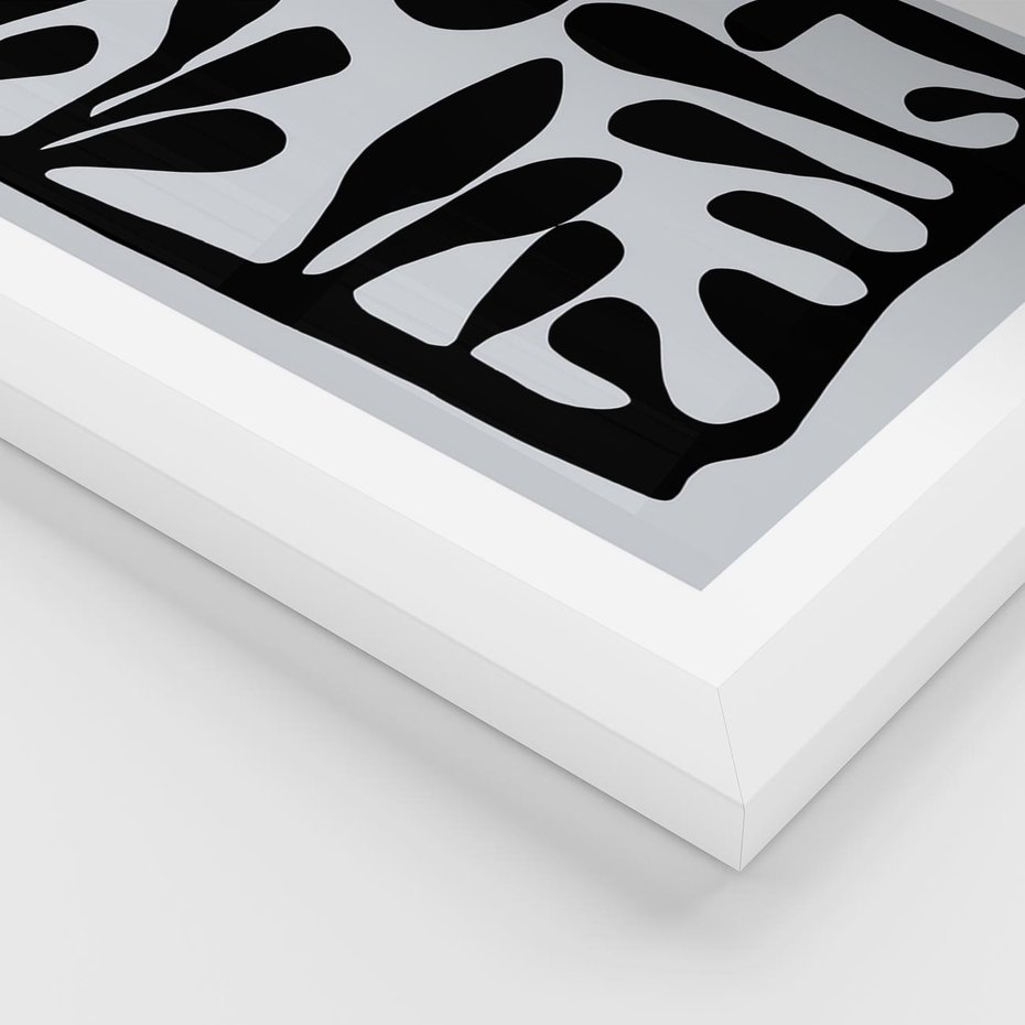 Plakat w ramie 50x70 - Taniec Kształtów - matisse, sztuka nowoczesna - rama biała