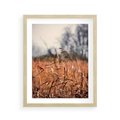 Plakat w ramie 40x50 - Jesienna Melancholia - suche trawy, jesień - rama drewno