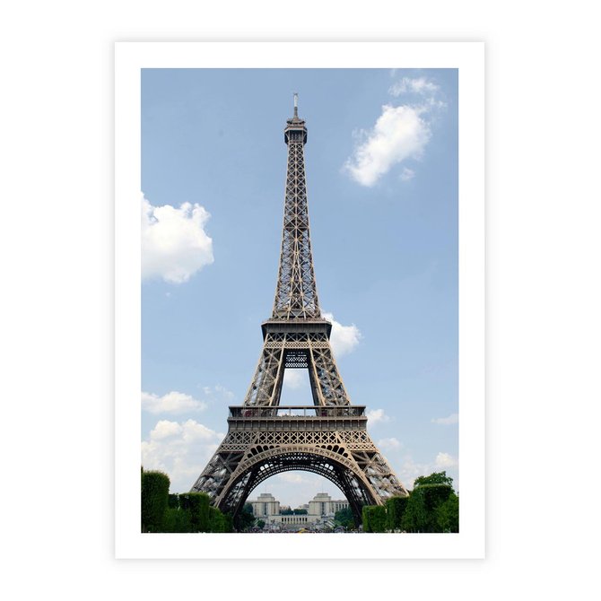 Plakat bez ramy 21x30 - Paryż z wieżą Eiffla - Eiffla, Paryż