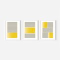 Zestaw obrazy w ramie 30x40 galeria - Symetria, graficzna, minimalizm - rama biała