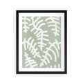 Plakat w ramie 40x50 - Oaza Zieleni - zielona abstrakcja, zgaszona zieleń - rama czarna