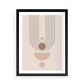 Plakat w ramie 50x70 - Strukturalne Kształty Postępu - boho plakat, minimalizm - rama czarna