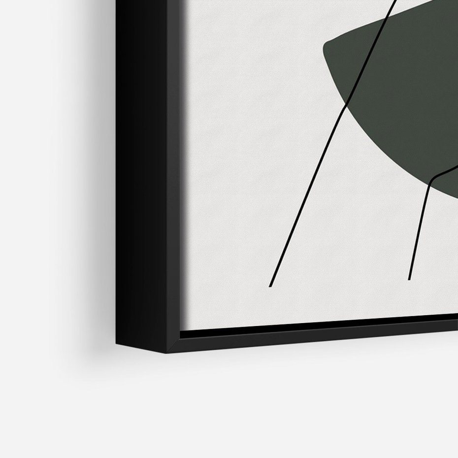 Obraz w ramie 50x70 - Rozkwitająca Opowieść - szkic jedną linią, one lone - rama czarna