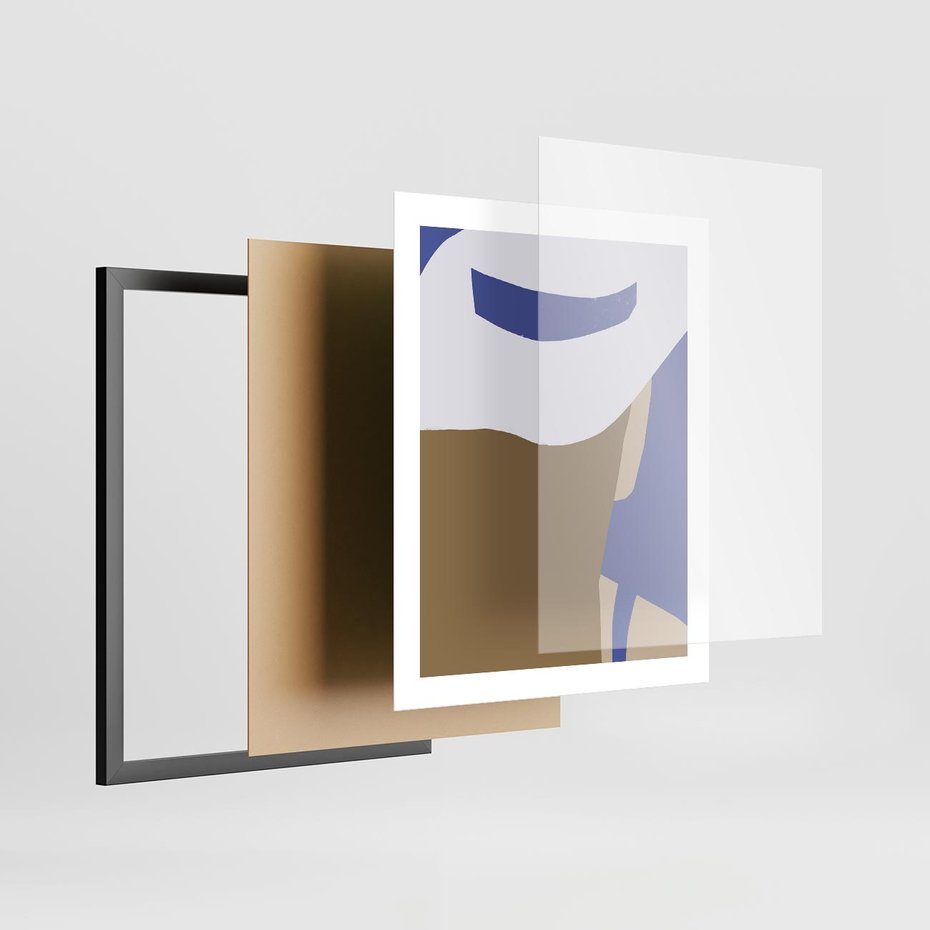 Plakat w ramie 40x50 - Kobiecy Wiatr - plakat retro, kobieta w kapeluszu - rama czarna