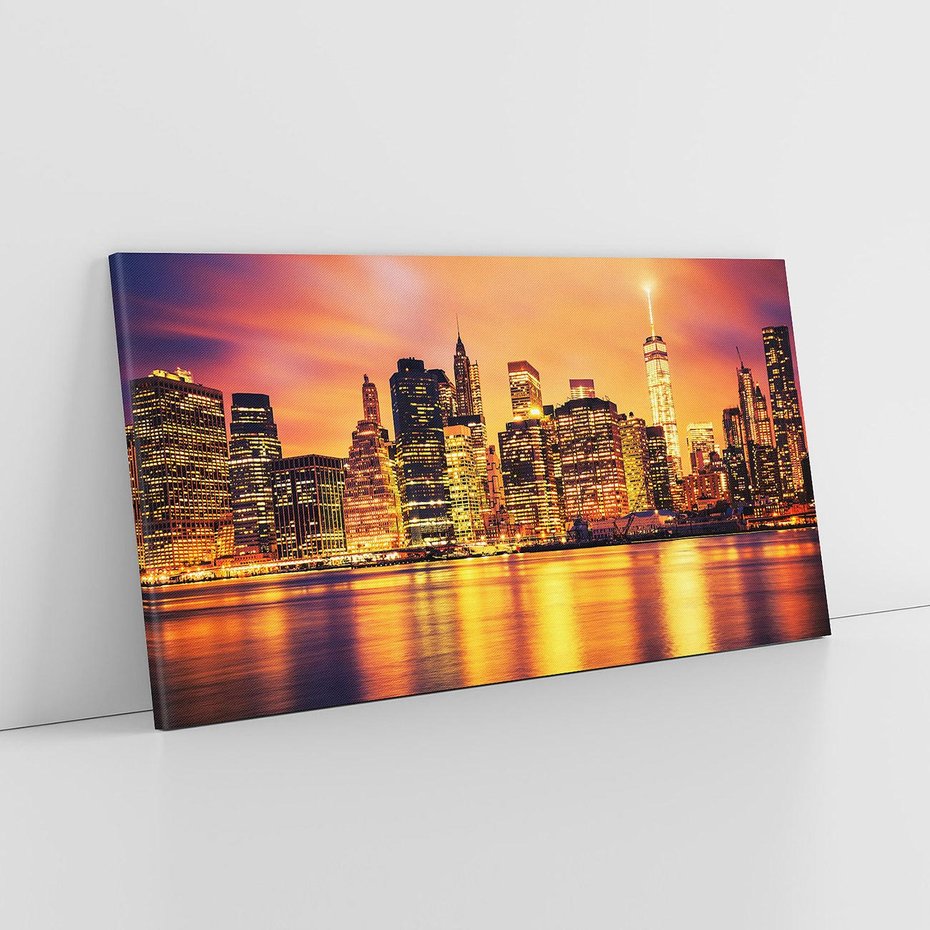 Obraz na płótnie 140x70 - Zachód słońca w Nowym Jorku - Nowy Jork, zachód