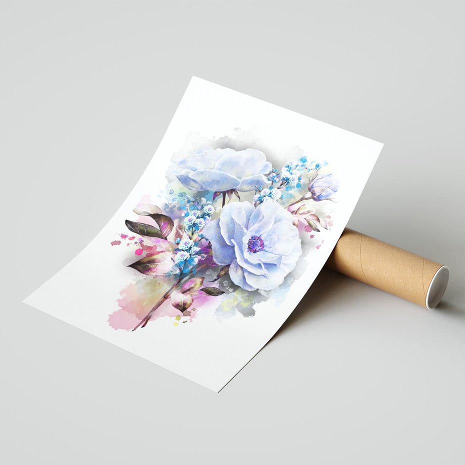 Plakat bez ramy 40x50 - Kolorowa Ekspresja - kwiaty, graficzne