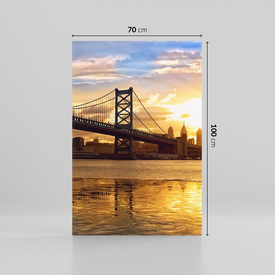 Obraz na płótnie 70x100 - Most w mieście - most, miasto