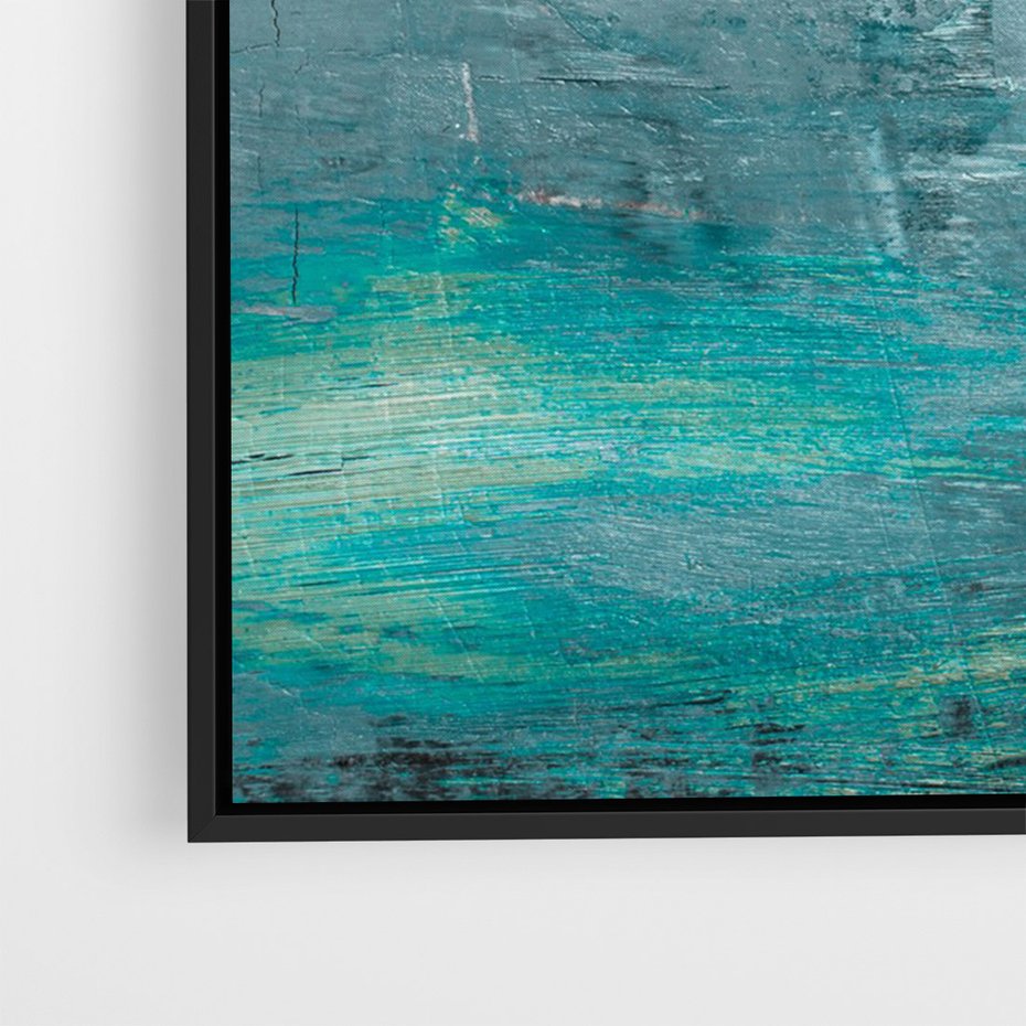 Obraz w ramie 50x70 - Odbicie utraconych barw - abstrakcja, niepokój - rama czarna