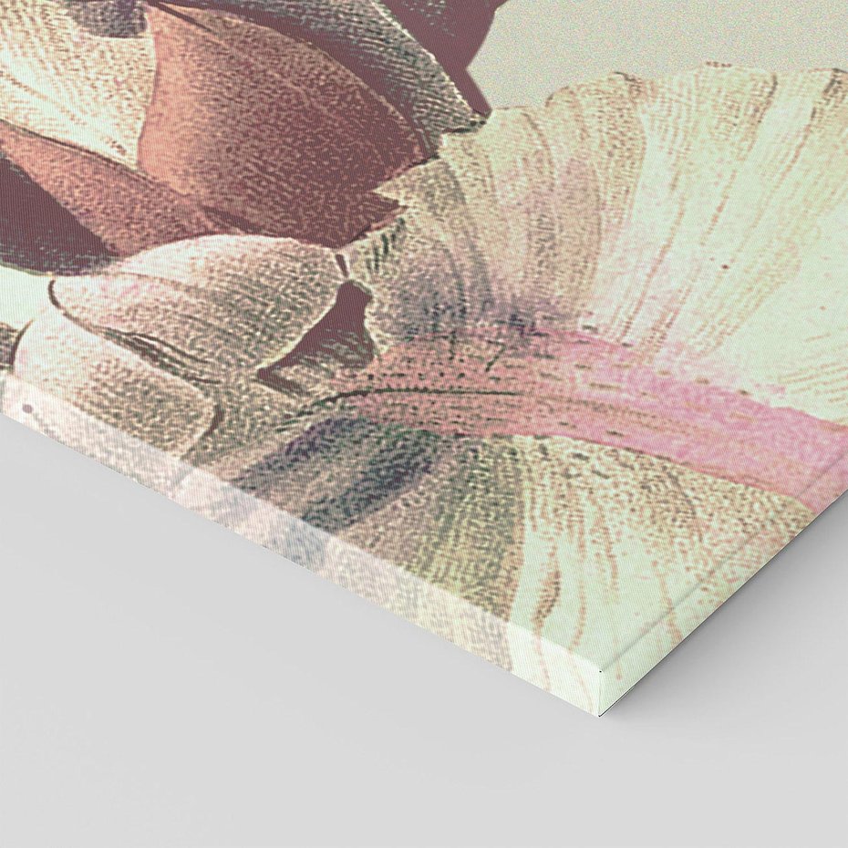 Obraz na płótnie 150x50 - Przenikanie światów barw - kwiaty vintage, tropikalne rośliny