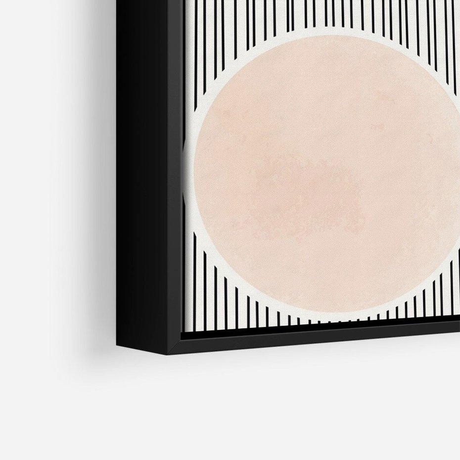 Obraz w ramie 70x100 - Przenikające Kształty - abstrkacyjna nowoczesna sztuka, koła okręgi - rama czarna