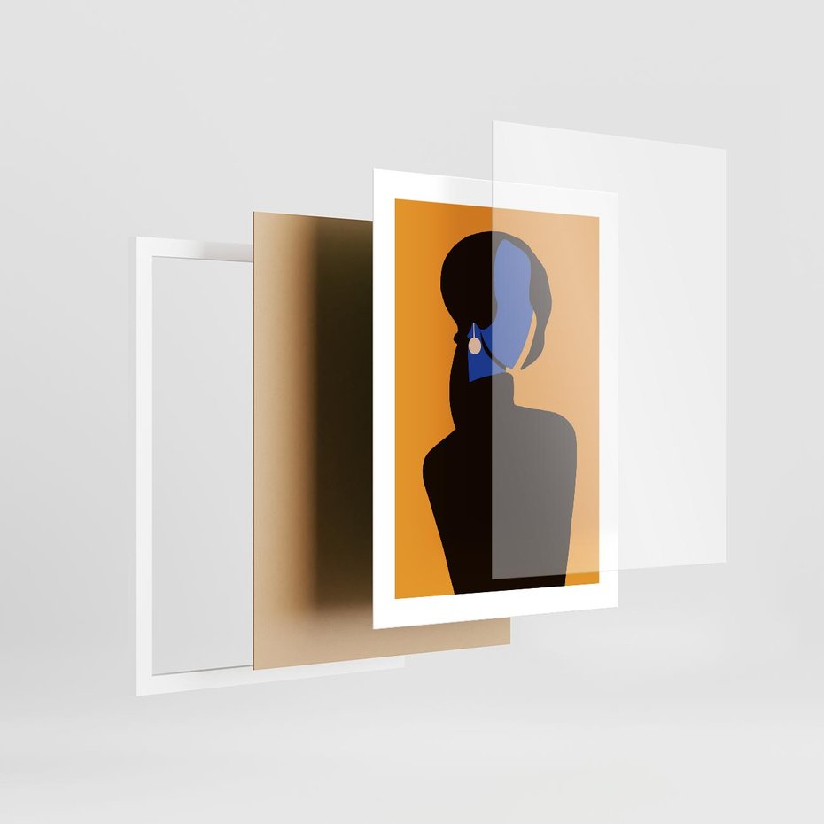 Plakat w ramie 30x40 - Transformacja Form - sztuka nowoczesna, plakat - rama biała