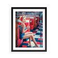 Plakat w ramie 40x50 - Stylowa Elegancja - retro, pinup - rama czarna