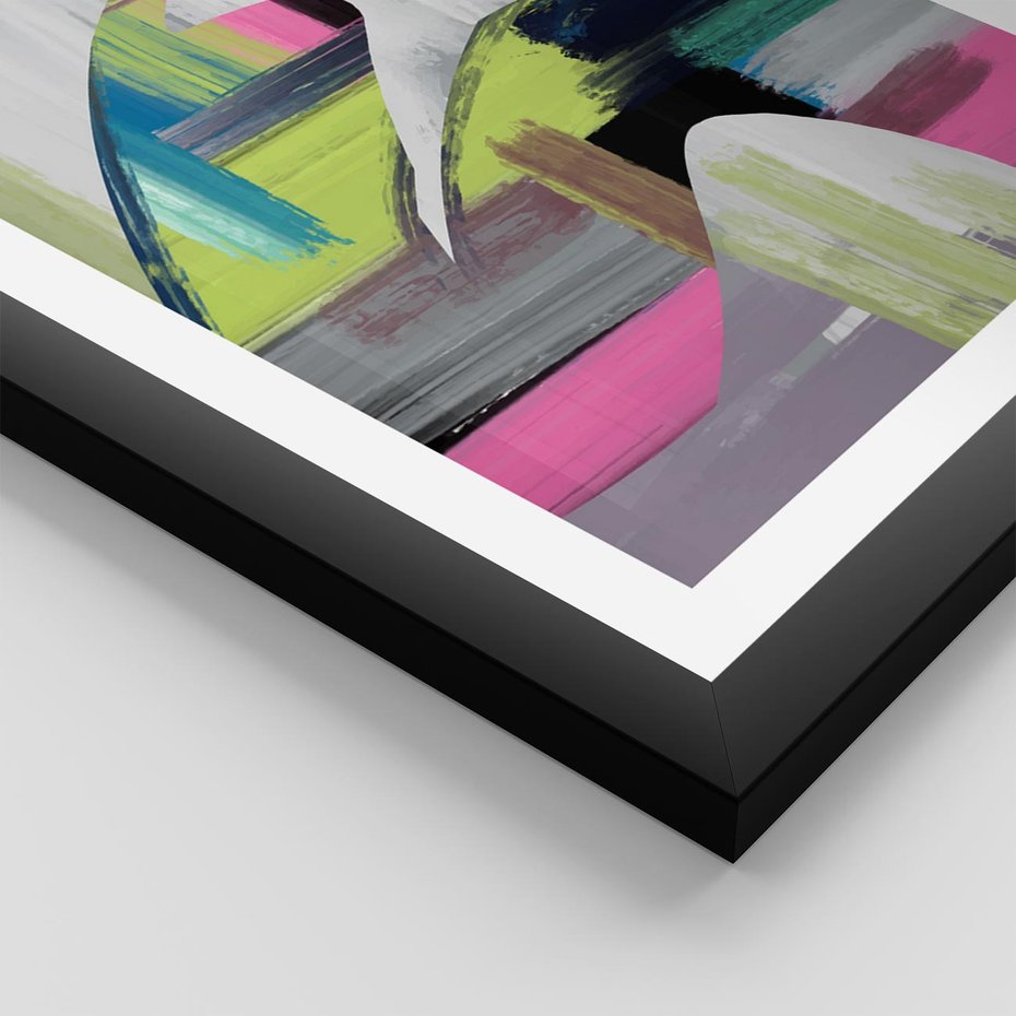 Plakat w ramie 50x70 - Impulsy Marzeń - abstrakcyjna sztuka, nowoczesny obraz - rama czarna