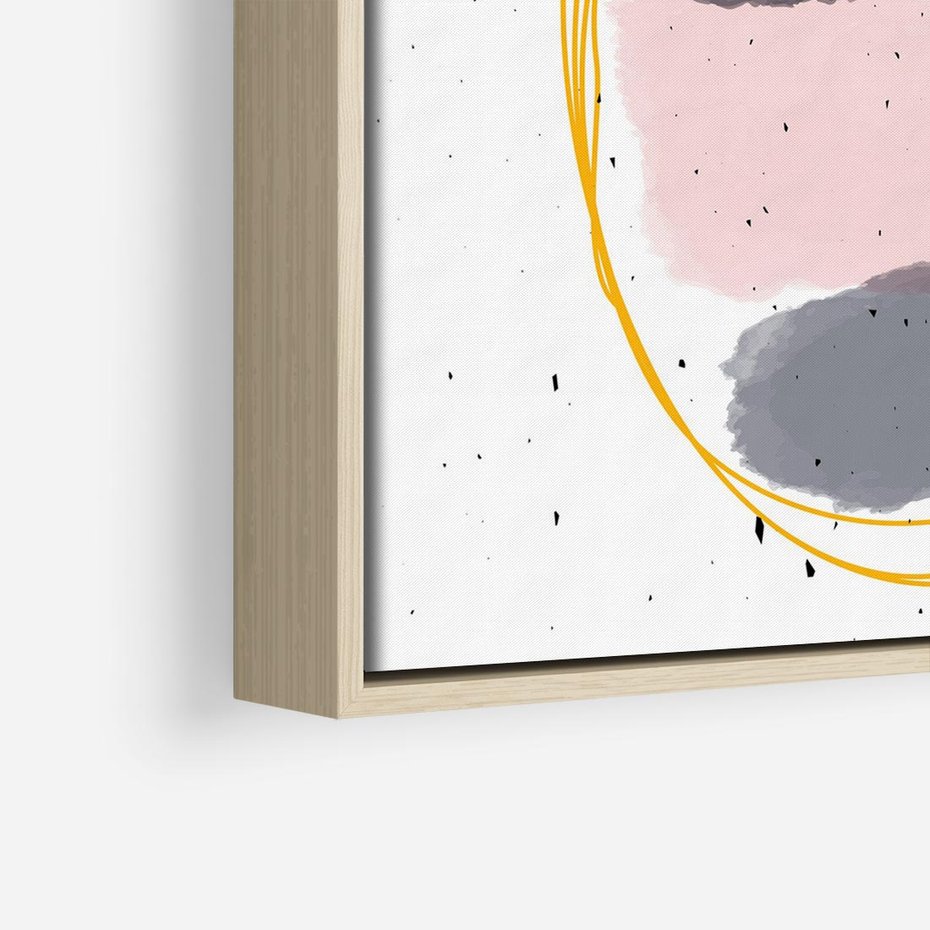 Obraz w ramie 50x50 - Migocące Odbicia - abstrakcyjna kompozycja, jak ręcznie malowana - rama drewno