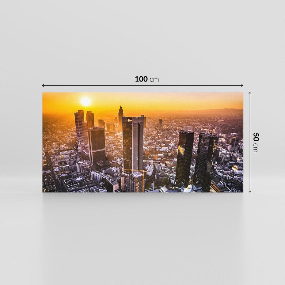 Obraz na płótnie 100x50 - Magiczny Frankfurt - miasto kontrastów - Frankfurt, Niemcy