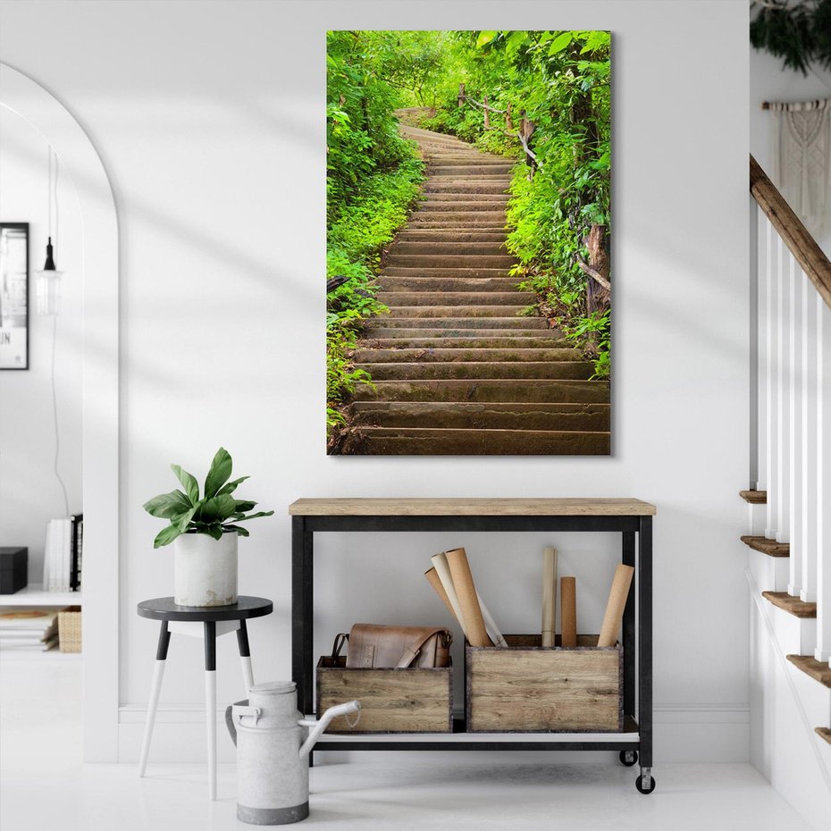 Obraz na płótnie 50x70 - Magia Leśnej Ścieżki - ścieżka, w lesie