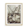 Plakat w ramie 50x70 - Lekkie dmuchawce - dmuchawce, krople - rama drewno