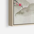 Obraz w ramie 80x80 - Harmonia Japandi - styl japandi, japonia - rama drewno