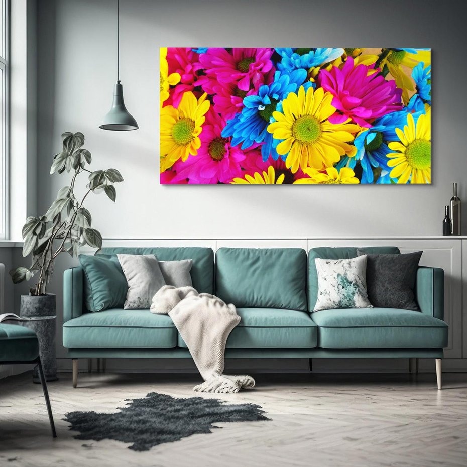 Obraz na płótnie 120x60 - Kwiatowy Świat - kwiat, kwiaty