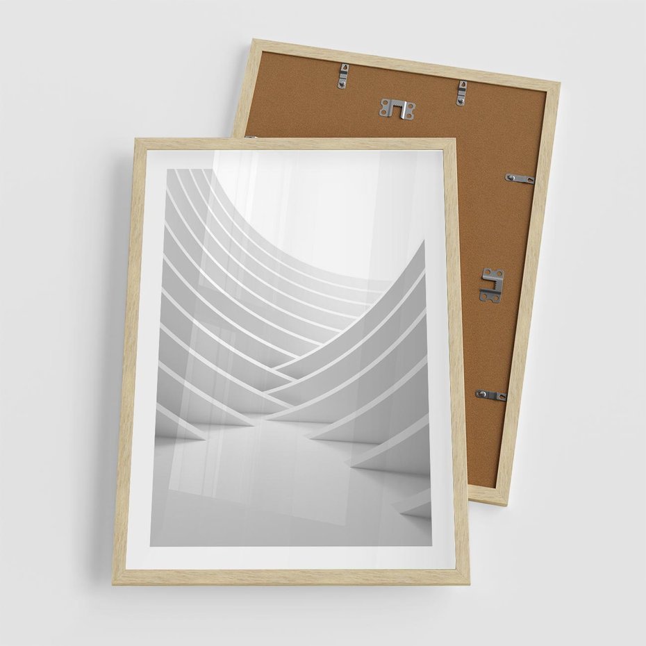 Plakat w ramie 50x70 - Nowoczesna Ekspresja - abstrakcja, 3D - rama drewno