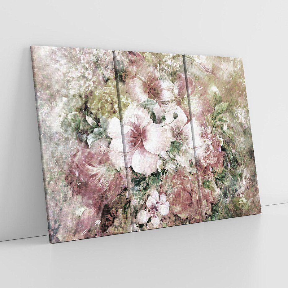 Obraz na płótnie 120x80 - Piękno natury na płótnie - kwiaty, olejne