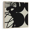 Obraz w ramie 80x80 - Modernistyczne Refleksje - abstrakcja, mroczny klimat - rama drewno
