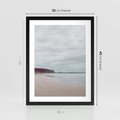 Plakat w ramie 30x40 - Mglista Plaża - plaża, mglisty krajobraz - rama czarna