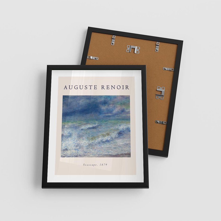 Plakat w ramie 40x50 - Auguste Renoir: Plakat z Pięknem Morza - auguste renoir, reprodukcja - rama czarna