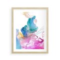 Plakat w ramie 40x50 - Abstrakcyjne Pastelowe Piękno - abstrakcja, pastelowe - rama drewno
