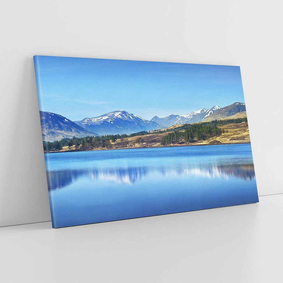 Obraz na płótnie 120x80 - Siła i Spokój Przyrody - góry, jezioro