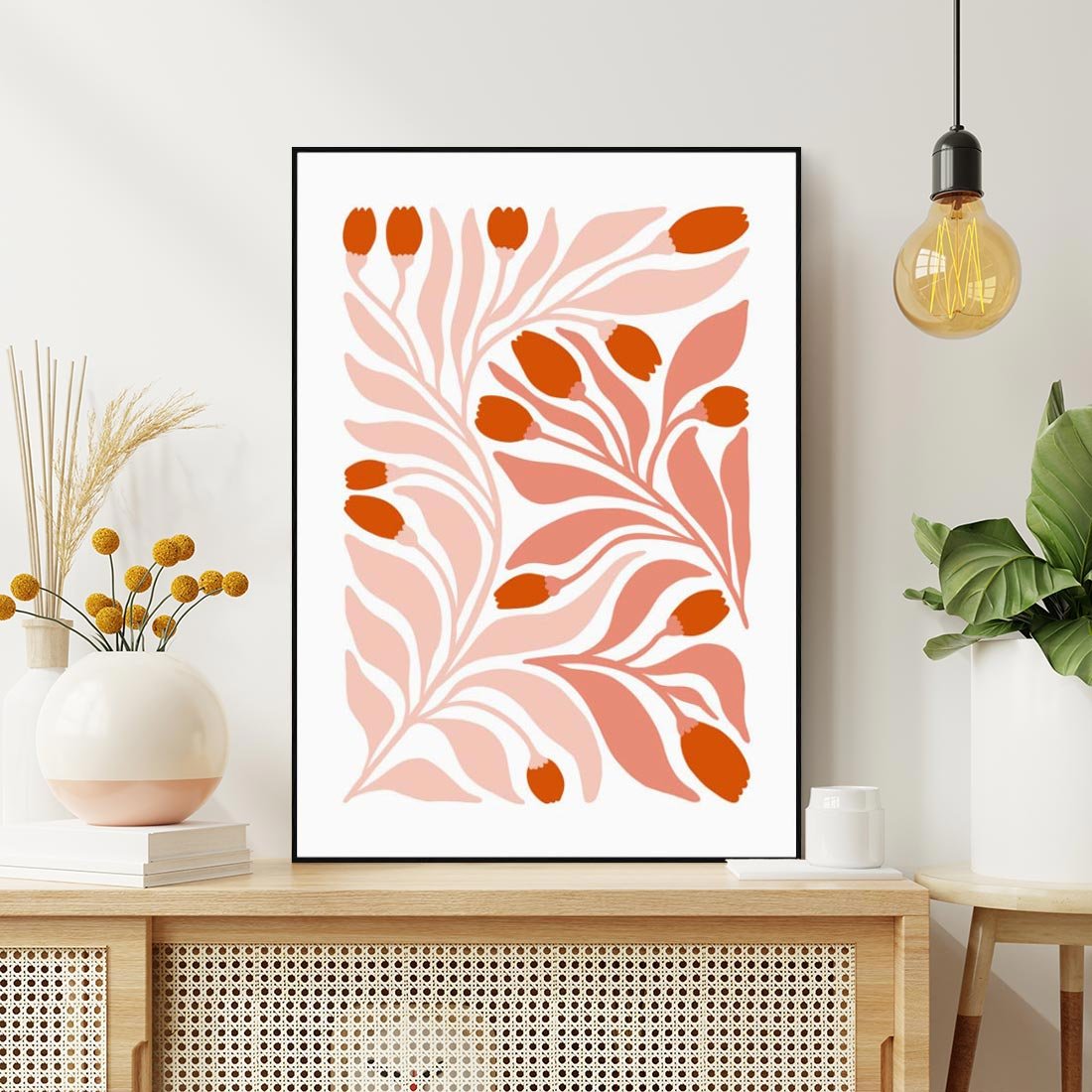 Obraz w ramie 50x70 - Nieskrępowane wyobraźnie kolorów - kwiaty, pastelowe kolory - rama czarna