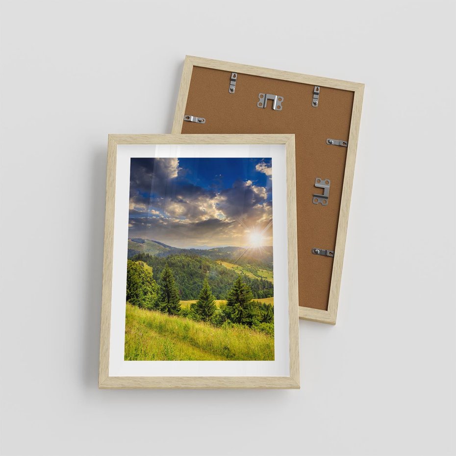Plakat w ramie 30x40 - Pejzaż w perspektywie - pejzaż, perspektywa - rama drewno