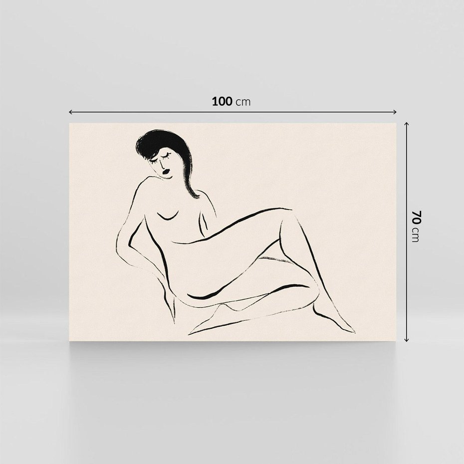Obraz na płótnie 100x70 - Piękno w Minimalizmie - abstrakcyjny rysunek, minimalistyczna kreska