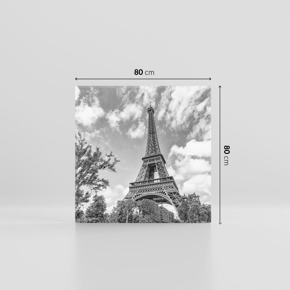 Obraz na płótnie 80x80 - Piękno architektury - Wieża, Eiffla