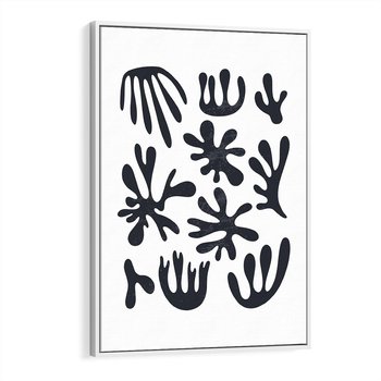 Obraz w ramie 50x70 - Rozmyte Granice Wspomnień - inspiracja mattise, abstrakcja - rama biała