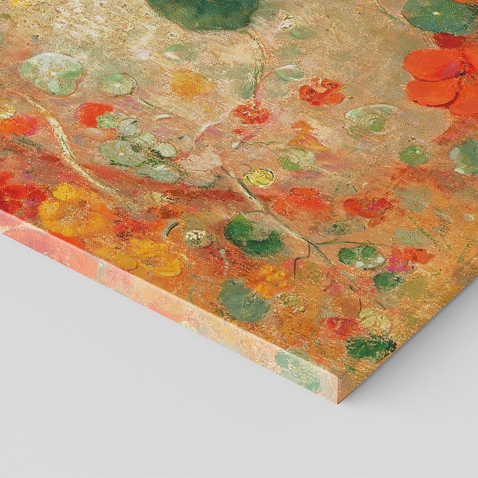 Obraz na płótnie 80x120 - "Nasturcje" (1905) Odilon Redon - Reprodukcja - reprodukcja, obraz na płótnie