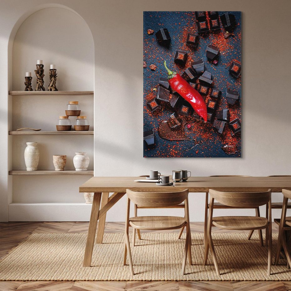 Obraz na płótnie 50x70 - Papryka w Restauracji - restauracja, papryka