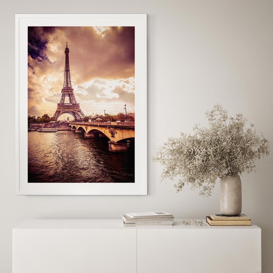 Plakat bez ramy 21x30 - Eiffla: ikona Paryża - Eiffla, Paryż