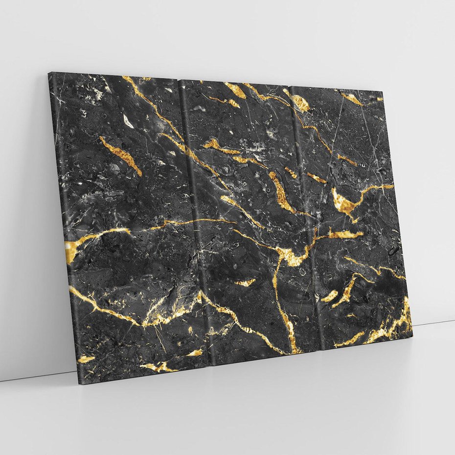 Obraz na płótnie 120x80 - Egzotyczny Blask - marmur, złoto