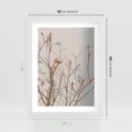 Plakat w ramie 30x40 - Boho gałązki suche - gałązki, suche - rama biała
