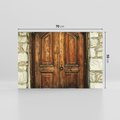 Obraz na płótnie 70x50 - Tajemnicze stare drzwi - stare, drzwi