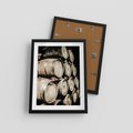 Plakat w ramie 30x40 - Tradycyjne Beczki - beczki, rustykalna fotografia - rama czarna