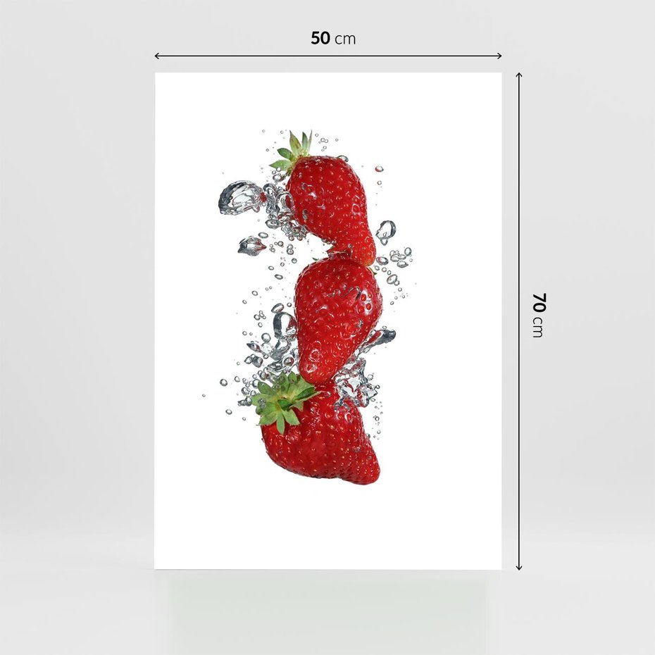 Plakat bez ramy 50x70 - Aromatyczne truskawki w pełnym rozkwicie - truskawki, owoce