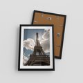 Plakat w ramie 30x40 - Magia Wieży Eiffla - wieża, Eiffla - rama czarna