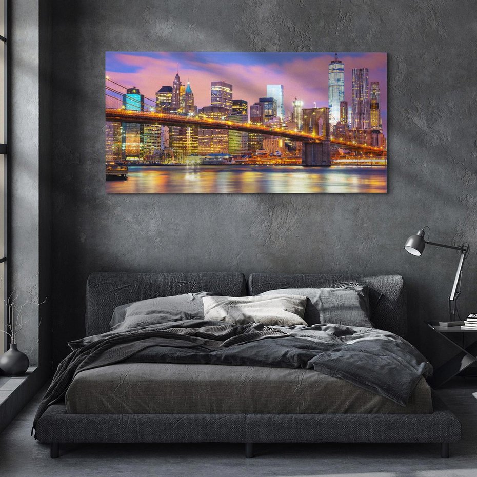 Obraz na płótnie 120x60 - ikona Nowego Jorku - most, Nowy Jork